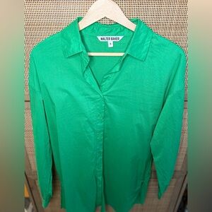 Walter Baker Oversized Green Button Down Shirt